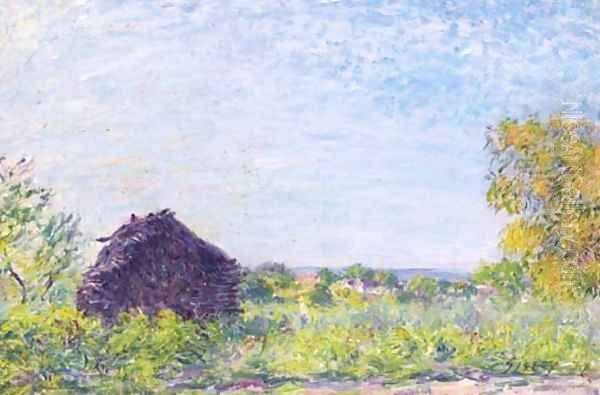 La meule de paille Oil Painting by Alfred Sisley