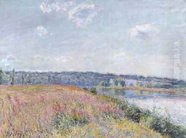 La prairie et les coteaux de Veneaux-Nadon Oil Painting by Alfred Sisley