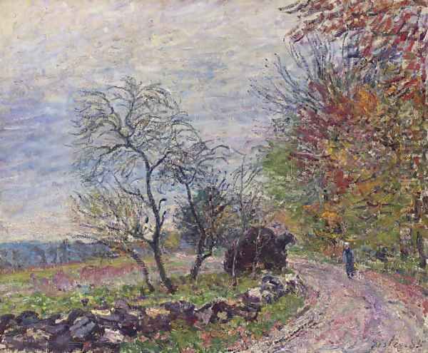 Le long du bois en automne Oil Painting by Alfred Sisley