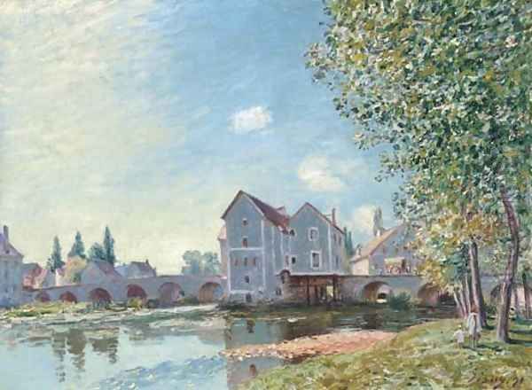 Le pont de Moret, effet du matin Oil Painting by Alfred Sisley