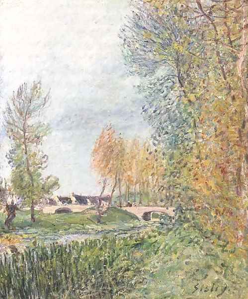 Pont de l'Orvanne Oil Painting by Alfred Sisley