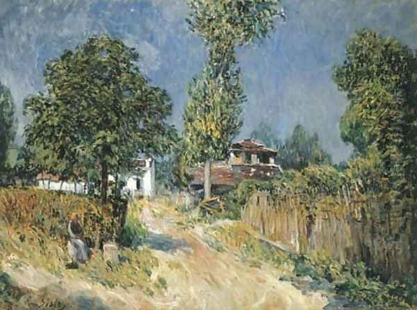 Chemin montant au Mont Valerien Oil Painting by Alfred Sisley