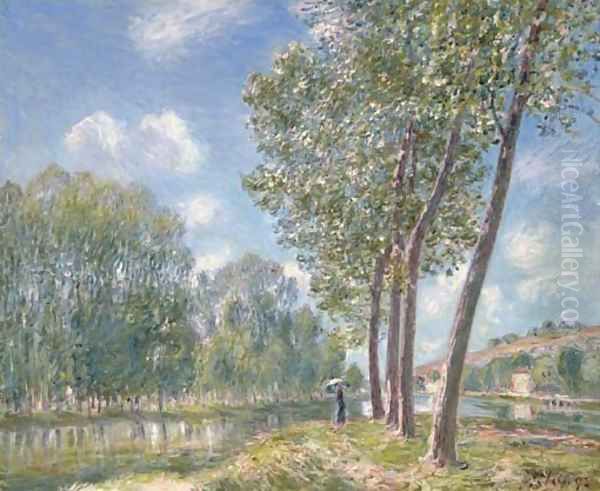 Soleil de printemps - Le Loing Oil Painting by Alfred Sisley