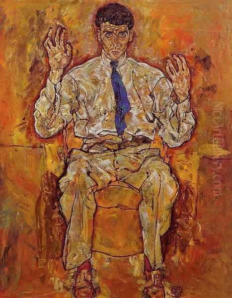 Portrait Of Albert Paris Von Gutersloh Oil Painting by Egon Schiele