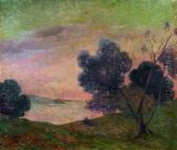 Coucher De Soleil Oil Painting by Ferdinand Loyen Du Puigaudeau