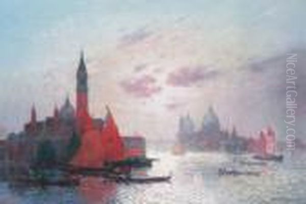 Vue Du Grand Canal, Venise Oil Painting by Ferdinand Loyen Du Puigaudeau