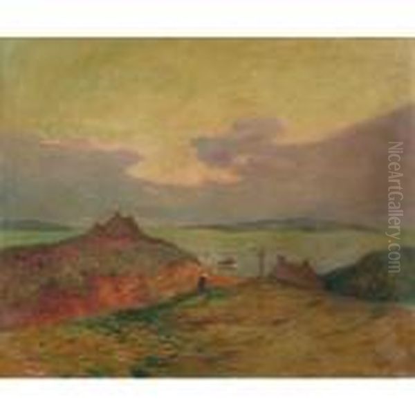 Crepuscule Dans Le Golfe Du Morbihan Oil Painting by Ferdinand Loyen Du Puigaudeau