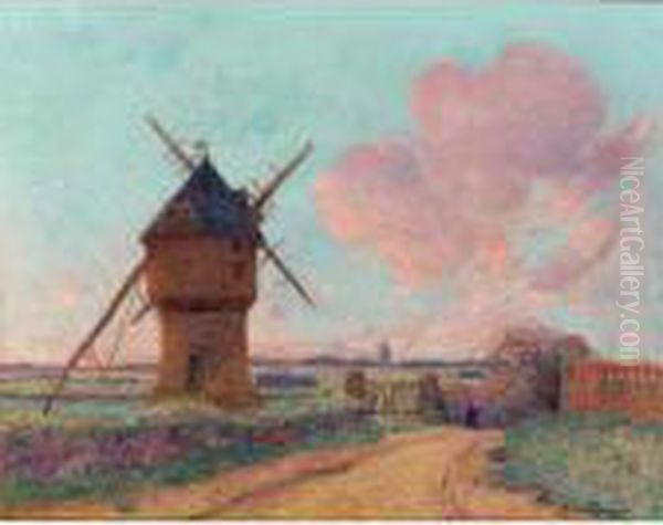 Moulin De La Mass Oil Painting by Ferdinand Loyen Du Puigaudeau