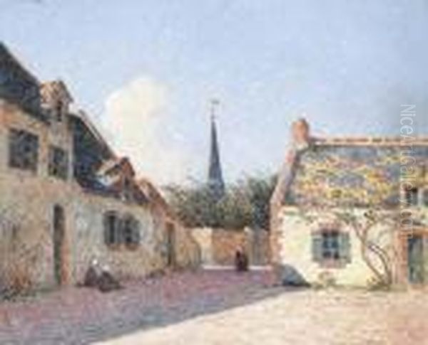 Place Du Village Oil Painting by Ferdinand Loyen Du Puigaudeau