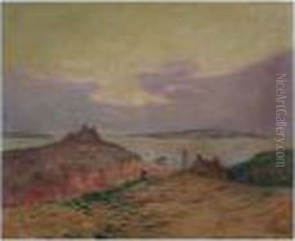 Crepuscule Dans Le Golfe Du Morbihan Oil Painting by Ferdinand Loyen Du Puigaudeau