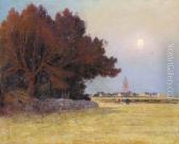 Effet De Lumiere, Sur Le Croisic Oil Painting by Ferdinand Loyen Du Puigaudeau