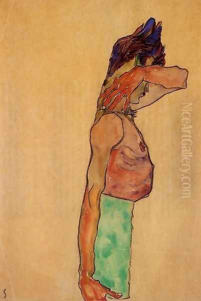 Standing Male Nude by Egon Schiele