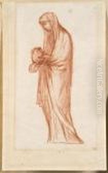 Figure De Femme En Pied Oil Painting by Pierre-Cecile Puvis De Chavannes