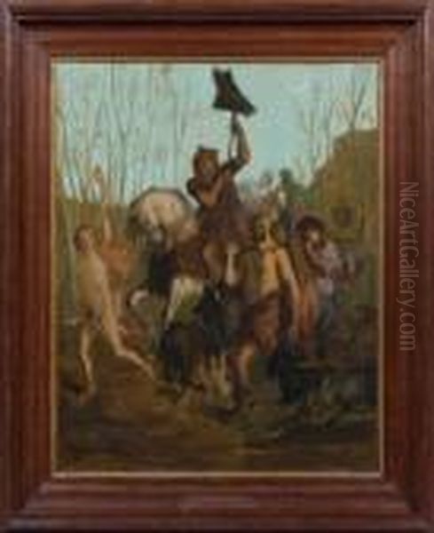 Le Retour De Chasse Ou Esau Rentrant De La Chasse Ou Hiver Oil Painting by Pierre-Cecile Puvis De Chavannes