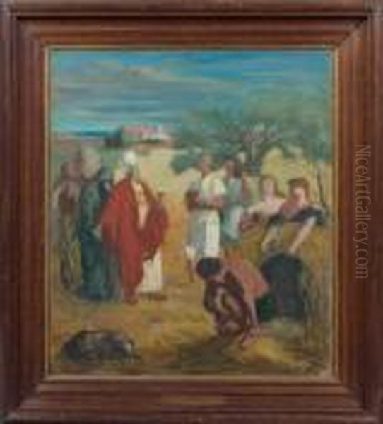 Les Glaneuses Ou Ruth Et Booz Ou Ete Oil Painting by Pierre-Cecile Puvis De Chavannes