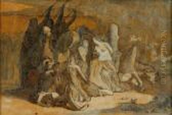 Bellum Oil Painting by Pierre-Cecile Puvis De Chavannes