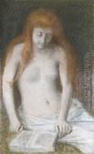 La Liseuse Oil Painting by Pierre-Cecile Puvis De Chavannes