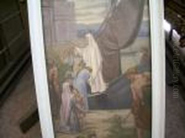 Sainte Genevieve Oil Painting by Pierre-Cecile Puvis De Chavannes