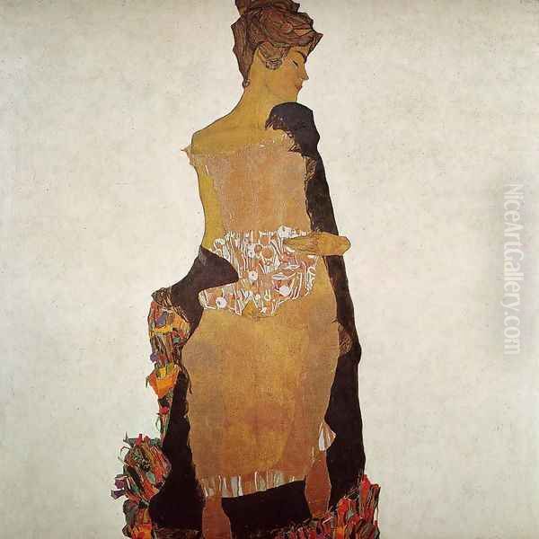 Portrait Of Gerti Schiele Oil Painting by Egon Schiele