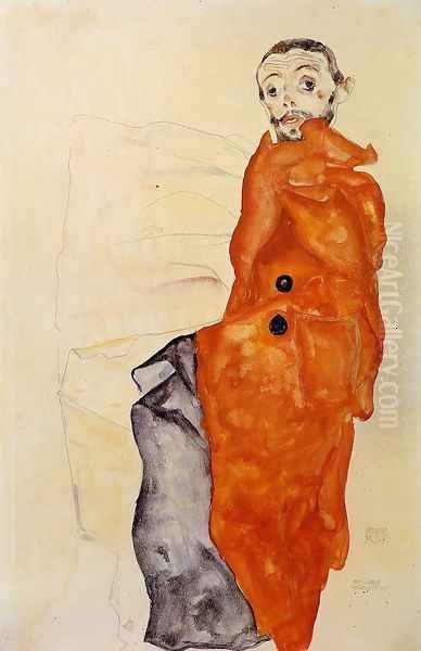 I Love Antitheses Oil Painting by Egon Schiele