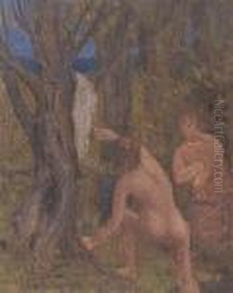 Study For Summer Oil Painting by Pierre-Cecile Puvis De Chavannes