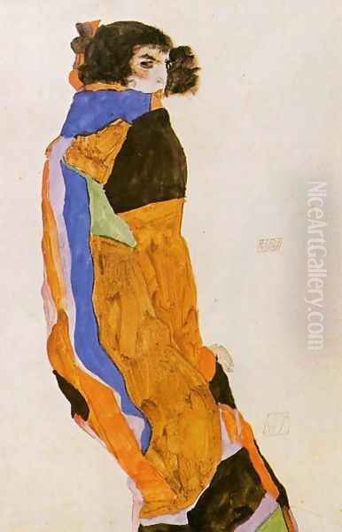 The Dancer Moa Oil Painting by Egon Schiele