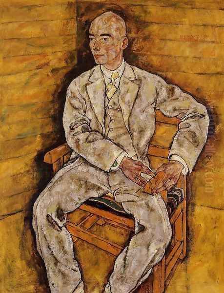 Portrait Of Victor Ritter Von Bauer Oil Painting by Egon Schiele