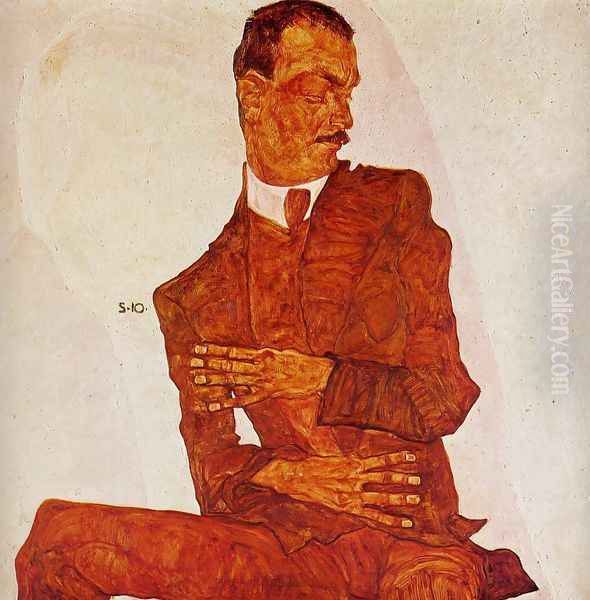 Portrait Of Karl Zakovsek Oil Painting by Egon Schiele