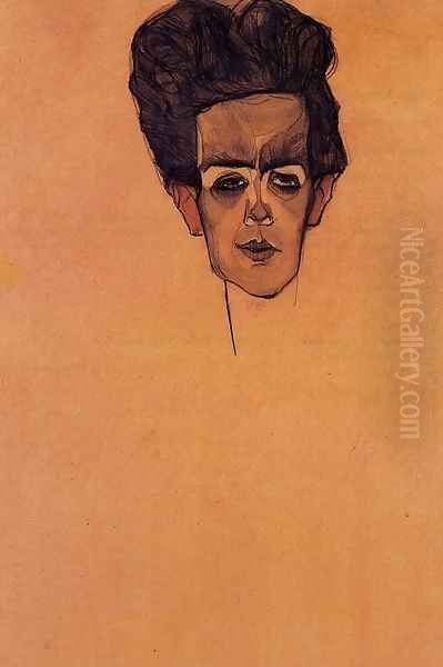 Self Portrait5 Oil Painting by Egon Schiele