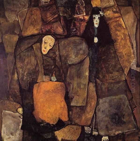 Procession Oil Painting by Egon Schiele