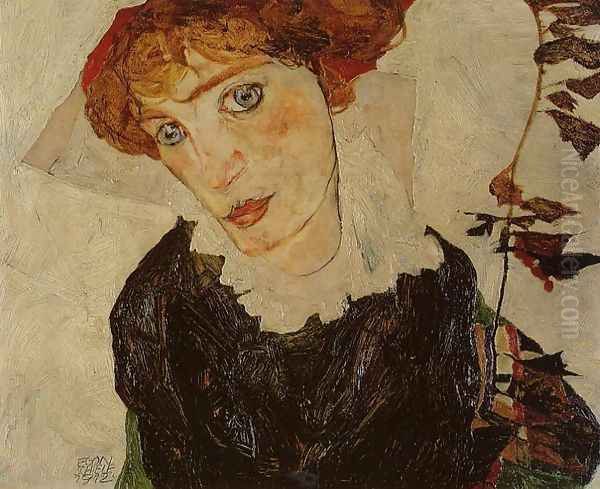 Portrait Of Valerie Neuzil Oil Painting by Egon Schiele