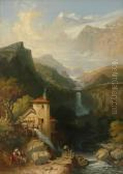 Valle D'aosta Oil Painting by James Baker Pyne