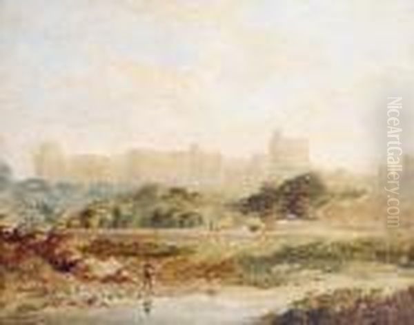 A View Of Windsor Castle Oil Painting by James Baker Pyne