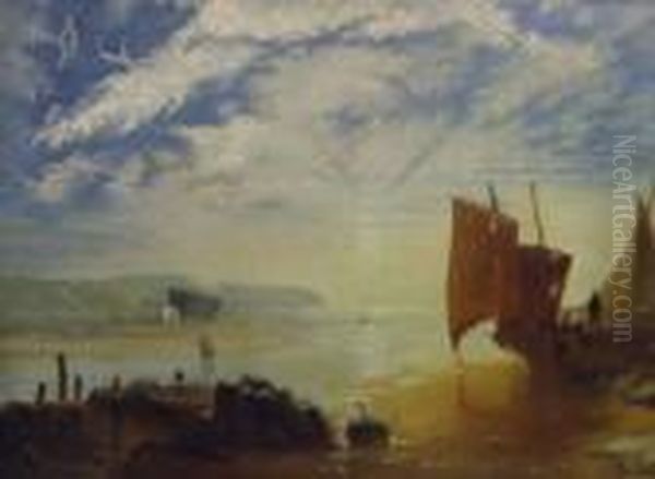 Estuary Of The River Severn Oil Painting by James Baker Pyne