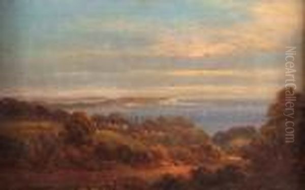 The Devon Coast Oil Painting by James Baker Pyne