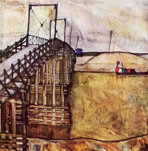 The Bridge Oil Painting by Egon Schiele