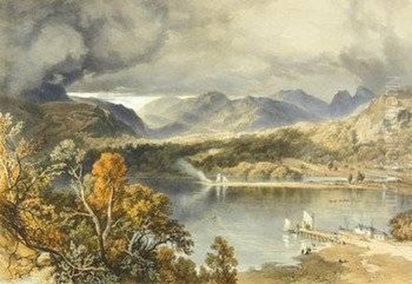 [lake Scenery Of England] Oil Painting by James Baker Pyne