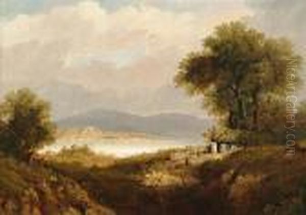 Menai Straights Oil Painting by James Baker Pyne