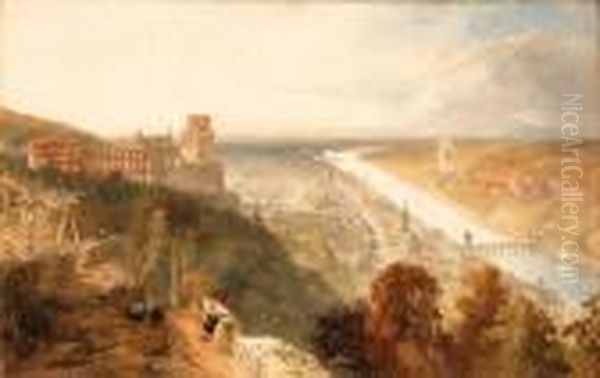 Heidelberg On The Neckar Oil Painting by James Baker Pyne