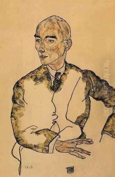 Portrait Of Dr Viktor Ritter Von Bauer Oil Painting by Egon Schiele