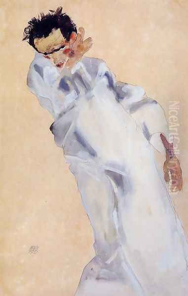 Self Portrait2 Oil Painting by Egon Schiele