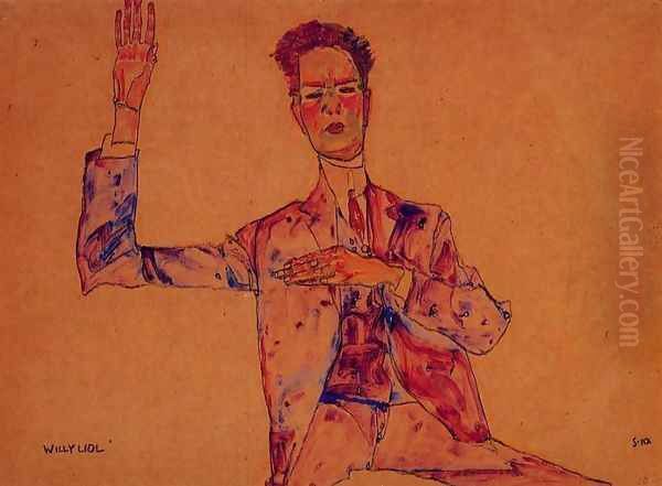 Willy Lidi Oil Painting by Egon Schiele