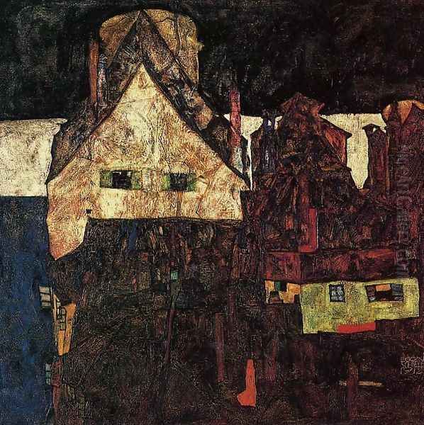 The Small City Aka Dead City VI Oil Painting by Egon Schiele