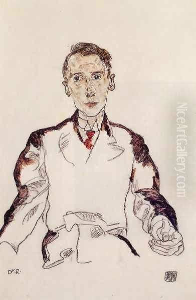 Portrait Of Dr Heinrich Reiger Oil Painting by Egon Schiele