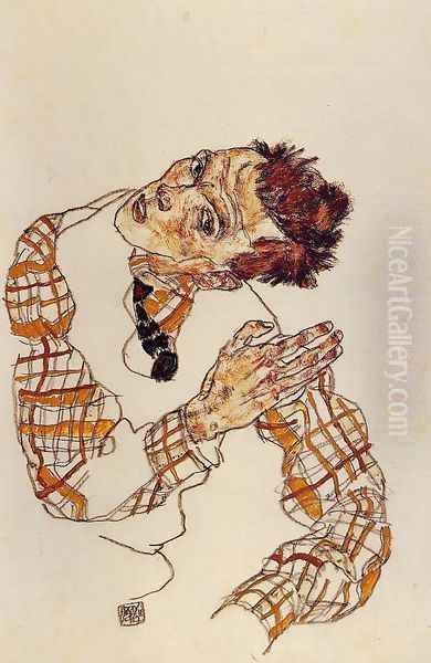 Self Portrait4 Oil Painting by Egon Schiele