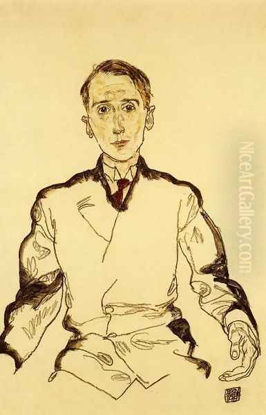 Portrait Of Heinrich Rieger Oil Painting by Egon Schiele