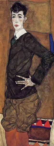 Portrait of Erich Lederer Oil Painting by Egon Schiele