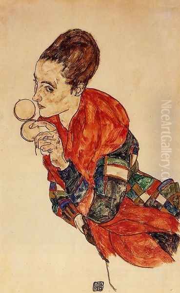 Portrait of the Actress Marge Boerner Oil Painting by Egon Schiele