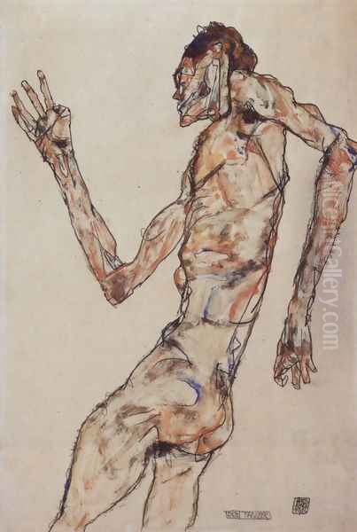 The Dancer Oil Painting by Egon Schiele