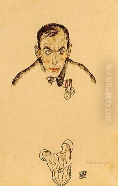 Heinrich Wagner, Reserve Oil Painting by Egon Schiele